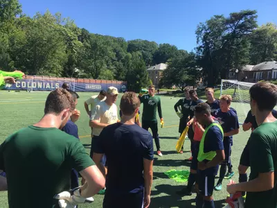 Craig Jones addresses his players Wednesday morning.