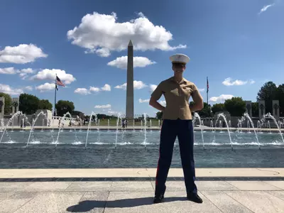 Paige Kovalsky was commissioned into the U.S. Marine Corps on Friday.