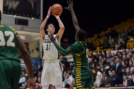 Yuta Watanabe had 19 points on offense while holding Patriots leading scorer Otis Livingston II to three points