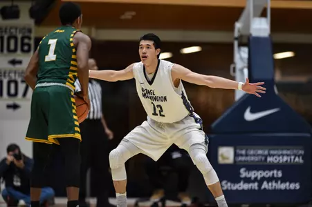 Watanabe dominated on both ends of the floor to spark GW's win over George Mason on Wednesday