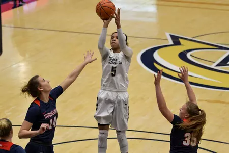 Senior Brianna Cummings was GW's leading scorer for the 13th time this season when she finished with a game-high 17 points (7-of-12 FG) on Sunday.