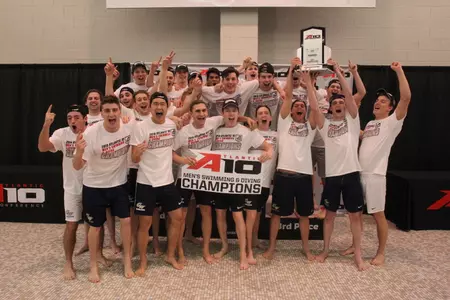 GW captured its second consecutive A-10 men's swimming and diving title Saturday.