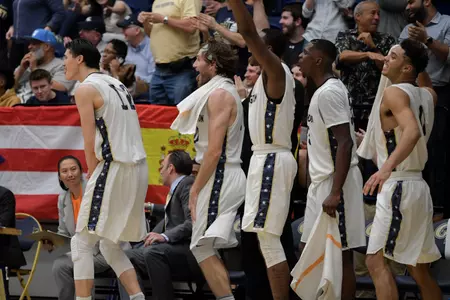 GW had a lot to celebrate in Wednesday's win, including walk-on Jack Granger's three-pointer late in the game