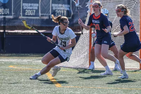 Senior Camaryn Kerns registered her fourth-straight hat trick against the Bison.