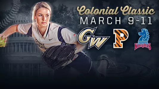 Kaitlin Buff and the Colonials host Princeton and Fairleigh Dickinson this weekend.