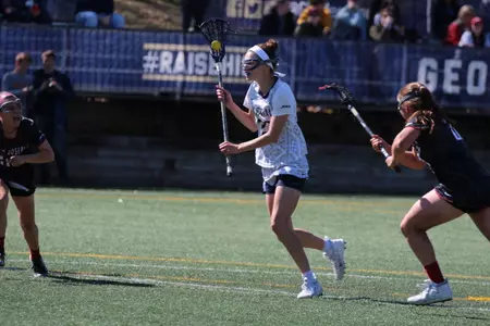 Jocelyn Donohue scored her 100th career goal against Saint Joseph's.