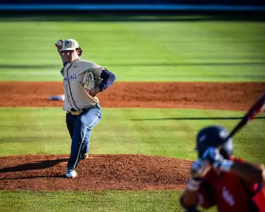 Elliott Raimo struck out a career-high 12 in 8 2/3 scoreless innings