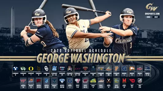 2020 GW Softball Schedule
