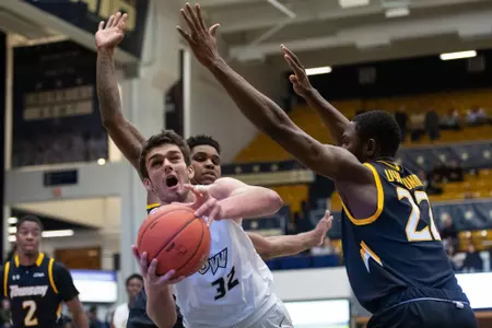 Scenes from the George Washington University men's basketball team facing Towson University during a home game, Wednesday, Dec. 5, 2018, at the Charles E. Smith center.