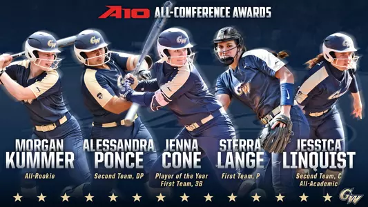GW Softball A-10 Awards
