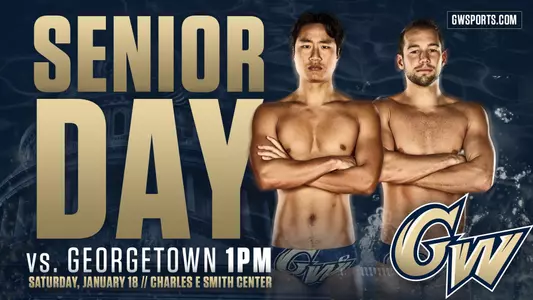GW Swimming & Diving Senior Day, January 18, 1 p.m.