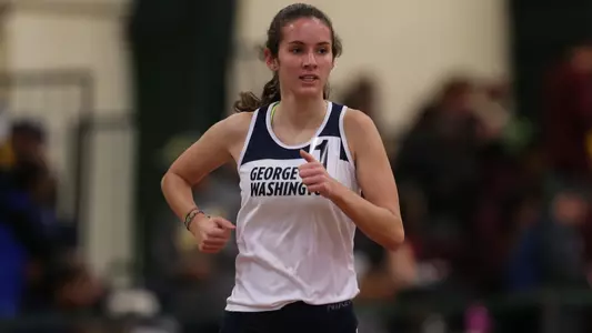 Jenna Pressman competing in indoor track