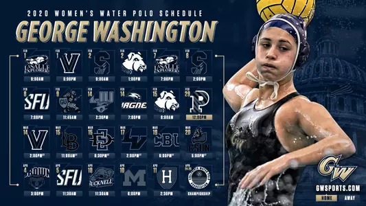 2020 GW Women's Water Polo Schedule