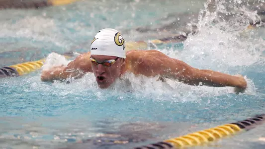 Dylan Arzoni swims vs. Georgetown on Jan. 18, 2020.
