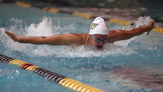 Morgan Birdy swims vs. Georgetown on Jan. 18, 2020.