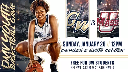 GW vs UMass Women's Basketball January 26th 12pm