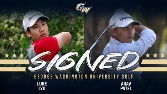 GRAPHIC: GW golf recruits Luke Lyu & Arav Patel