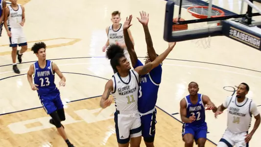 James Bishop goes to the rim vs. Hampton.