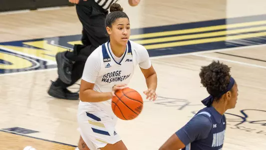 Jasmine Whitney runs the fast break