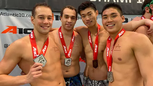 Moritz Fath, Youssef Ragab, Haoning Chen and Tyler Kawakami pose with their A-10 medals