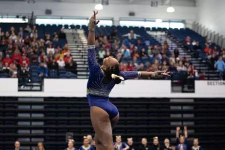 Deja Chambliss in her ready position