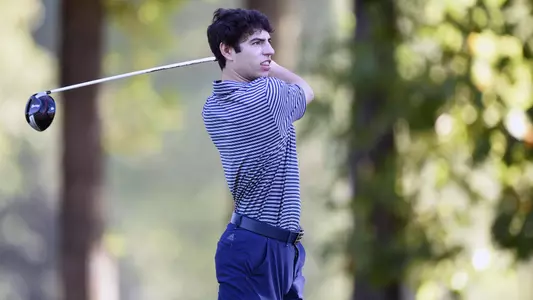 Adrian Castagnola with a drive off the tee