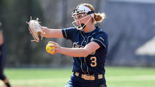 Kaitlin Buff pitches vs. Virginia Tech