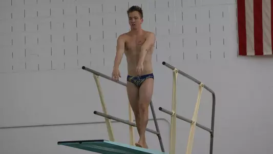 Peter Nachtwey completes a dive vs. Georgetown