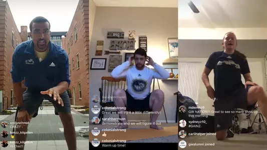 Colonial Strength and Conditioning staffers lead workouts on IG Live