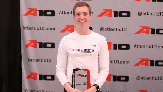 Peter Nachtwey accepts his 2020 A-10 Most Outstanding Diver award
