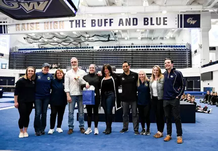 Nicole Rogalski and family on Senior Day.