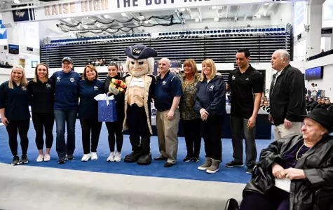 Cydney Crasa and family on Senior Day.