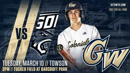 Baseball vs Towson Graphic March 10 3pm