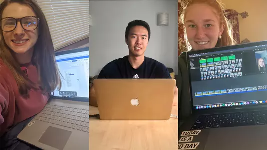 Anna Warhol, Zicheng Zeng and Abby Carlin have taken advantage of virtual community service opportunities.