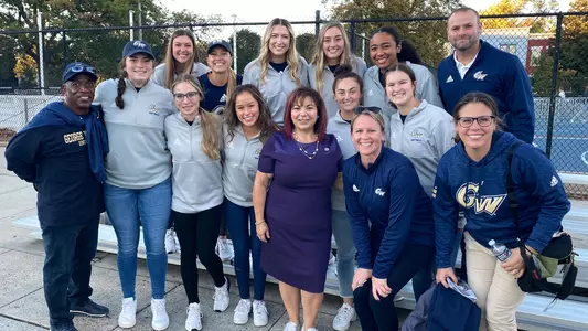 GW softball volunteered at the Congressional Women's Softball Game on Wednesday night.
