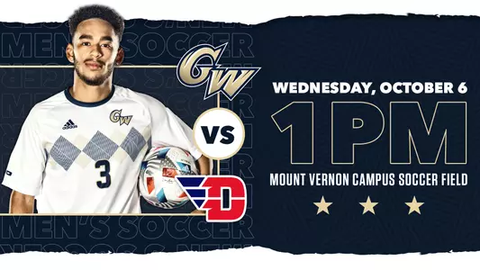 GRAPHIC: GW men's soccer vs. Dayton, Oct. 6, 2021