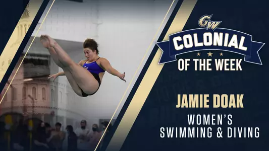 GRAPHIC: Colonial of the Week: Jamie Doak of Women's Swimming & Diving