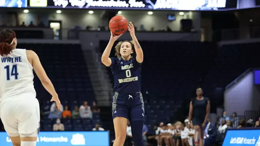 Sheslanie Laureano Hits.a clutch three against ODU