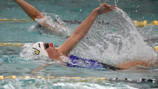 Marlee Rickert swims vs. Virginia Tech.