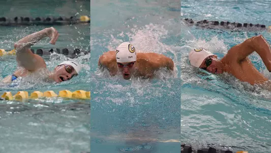 Erin McCarthy, Durde Matic and Philip Moldovanu were honored by the A-10 on Wednesday.