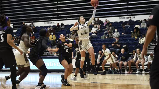 Aurea Gingras nails a floater v JMU