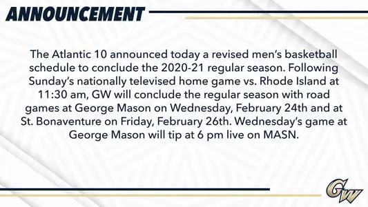 GRAPHIC: A-10 MBB End-of-Season Schedule Announcement