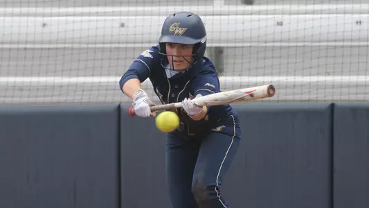 Amber Lotz lays down a bunt.