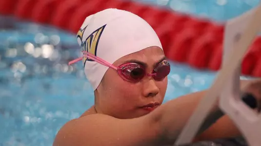 Andrea Ho waits for the start of the race.