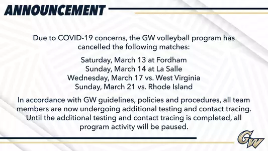 Volleyball pauses team activities
