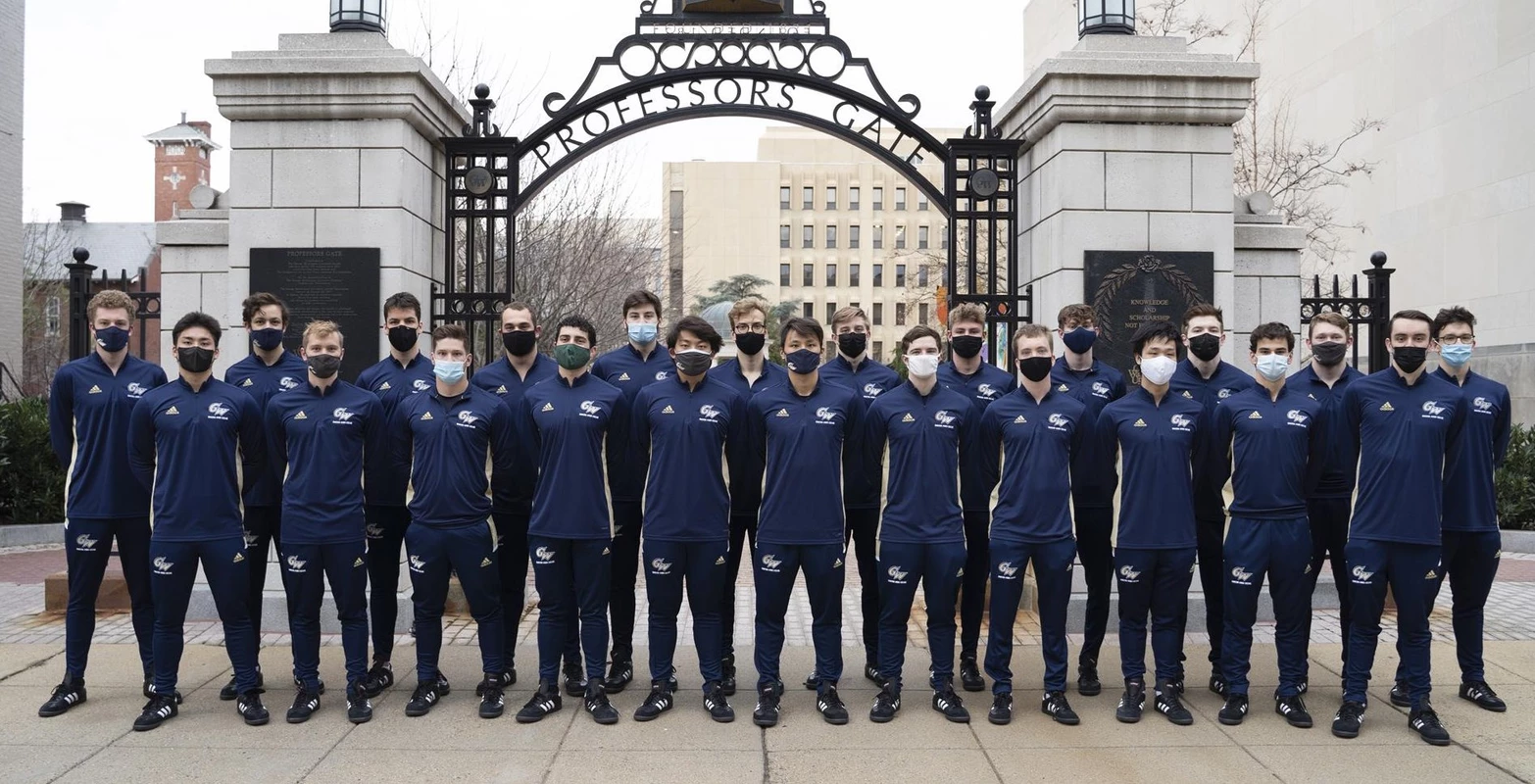 2020-21 GW Men's Swimming & Diving Team Photo