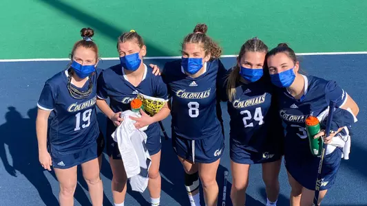 Lacrosse celebrates after first victory of the season