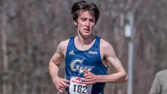 Pat Castellano competes in the A-10 Championship