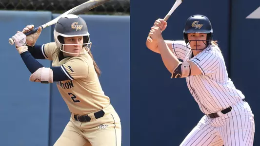 Maggie Greco (left) and Jenna Cone have earned A-10 weekly awards.