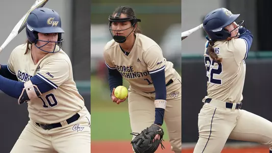 Jenna Cone, Sierra Lange and Alexa Williams have received A-10 weekly awards for their play last weekend at St. Bonaventure.